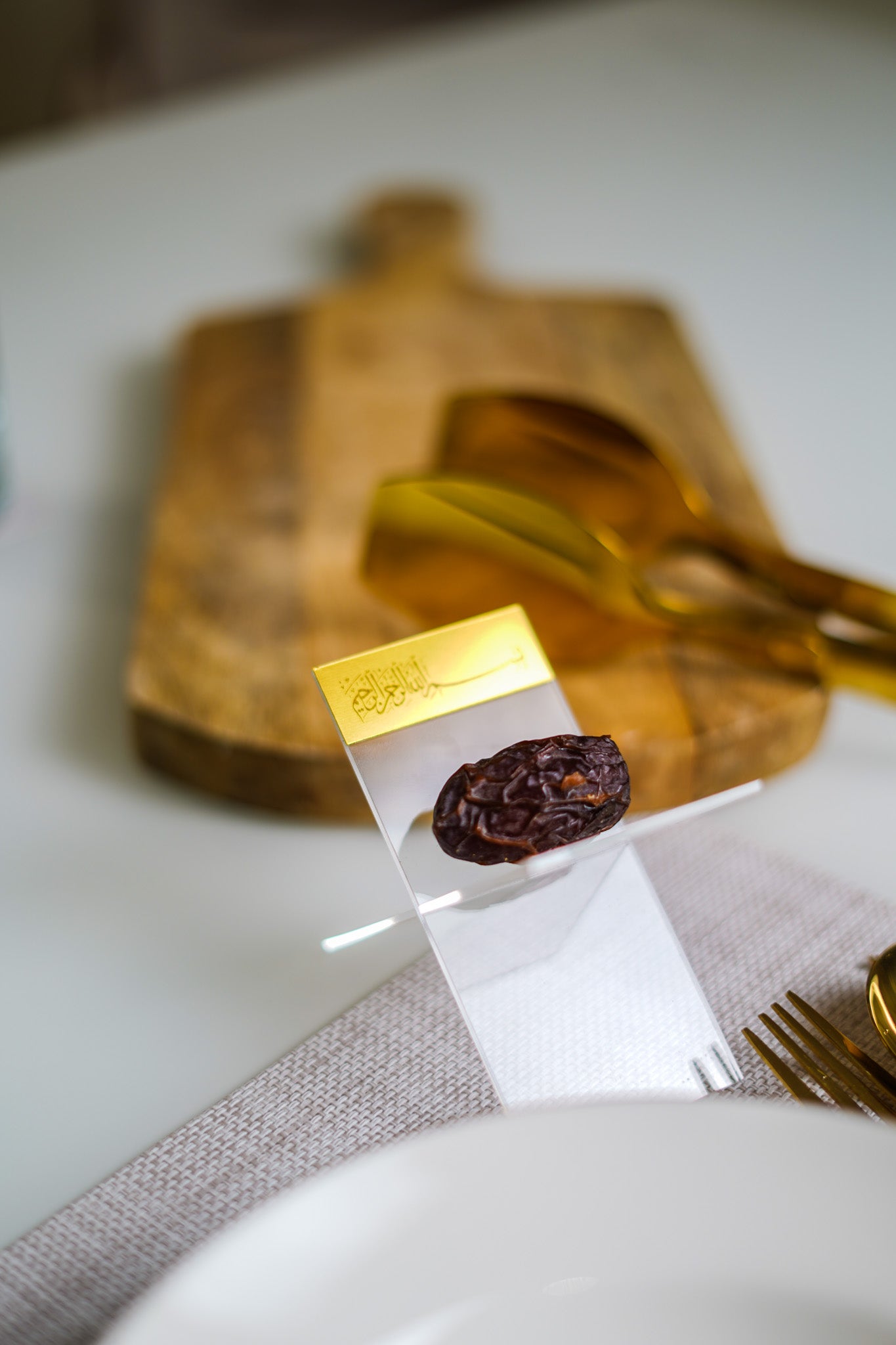 Dattelhalter Transparent (Gold)