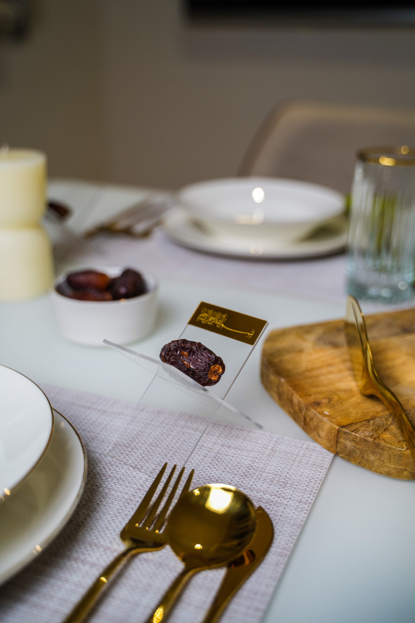 Dattelhalter Transparent (Gold)