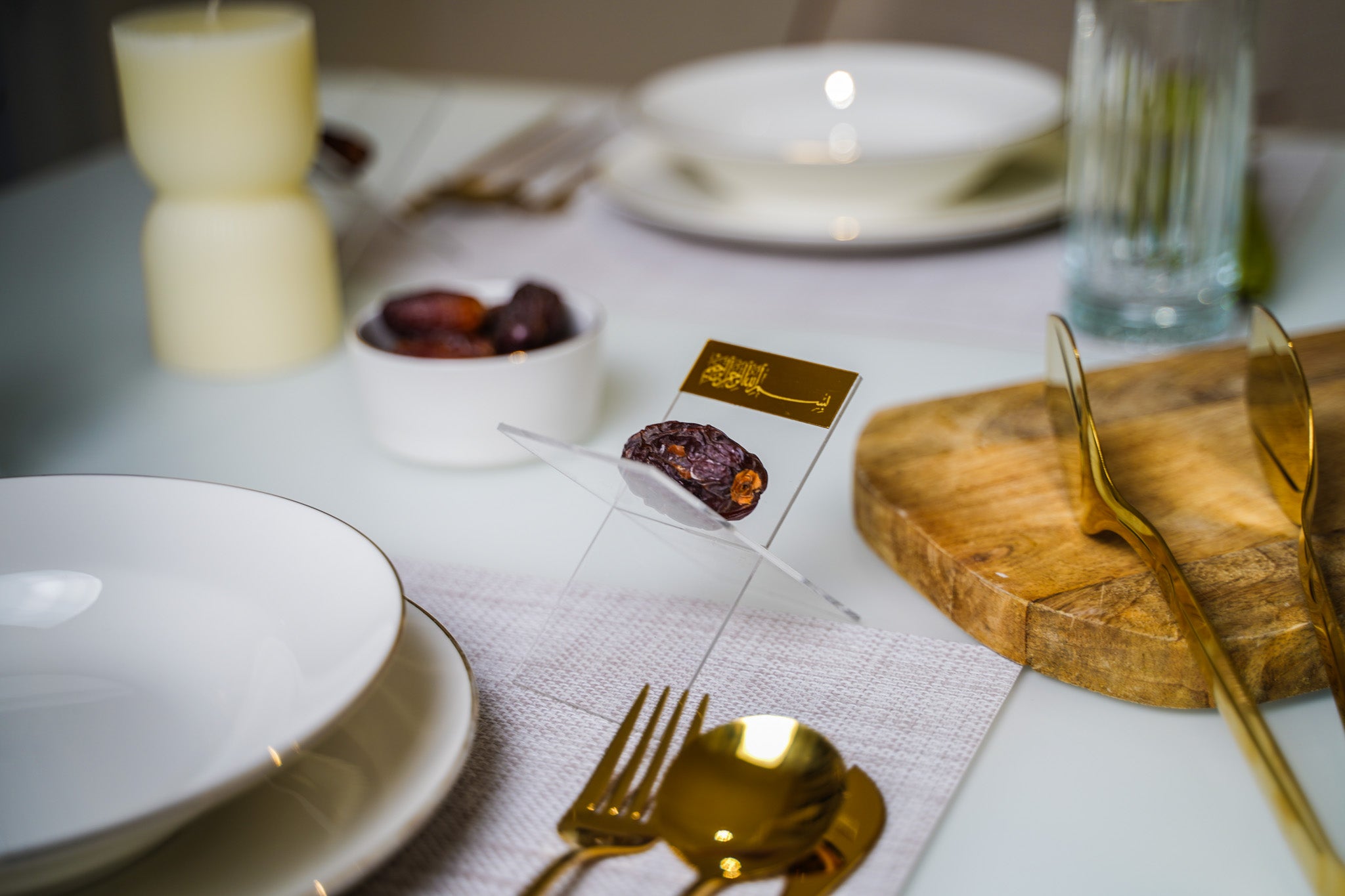 Dattelhalter Transparent (Gold)