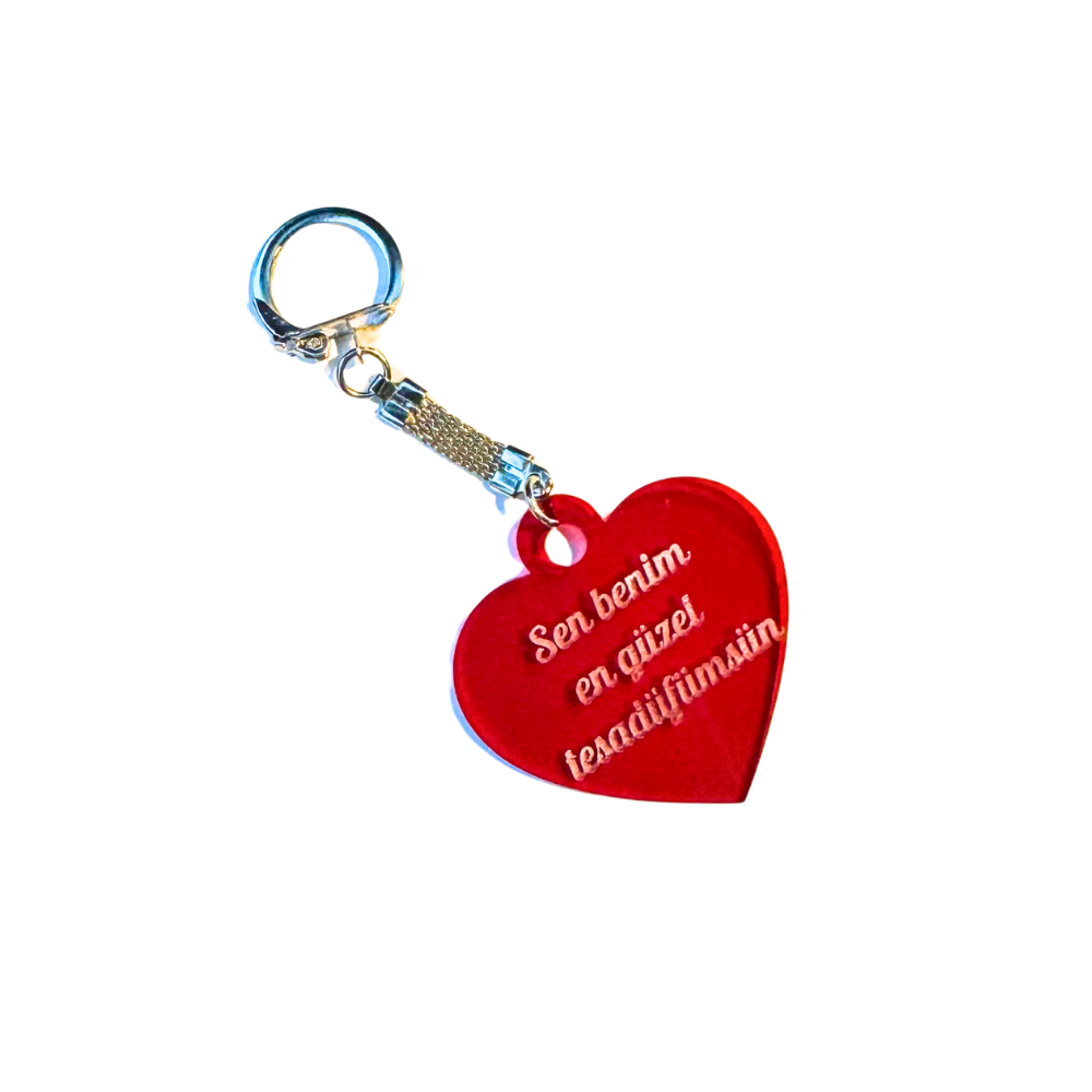 Schlüsselanhänger Herz Rot - VALENTINE