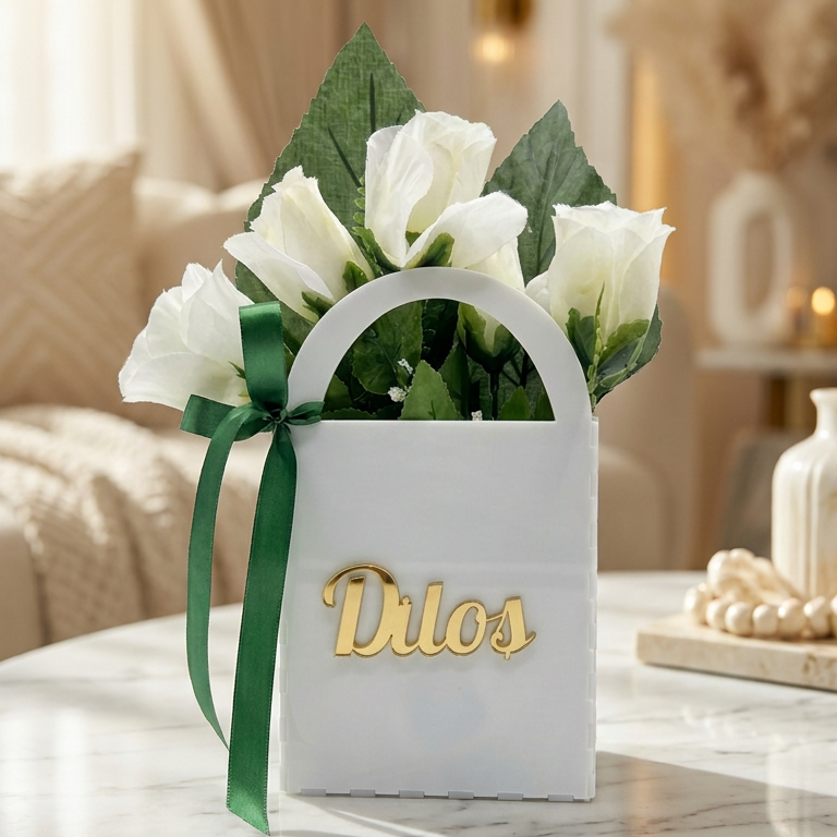 Flower Premium Bag mit Kunstblumen