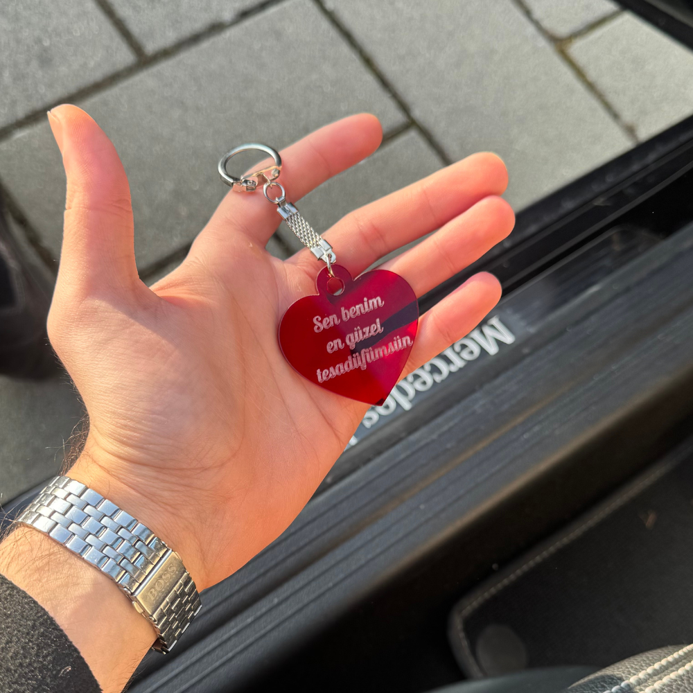 Schlüsselanhänger Herz Rot - VALENTINE