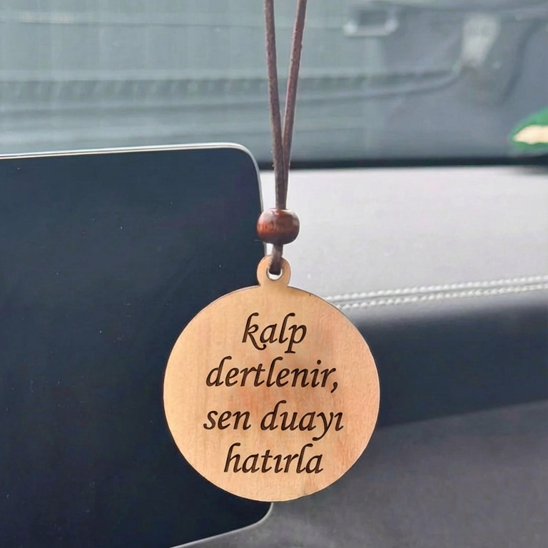 Kalp dertlenir- Auto Anhänger Spruch