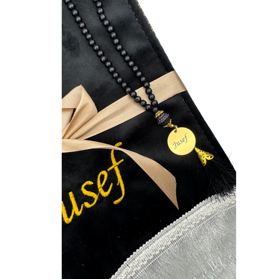 Personalisiertes Gebetsteppich mit Gebetskette