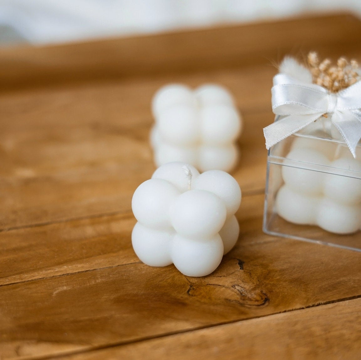 Bougies à bulles en cadeau pour les invités