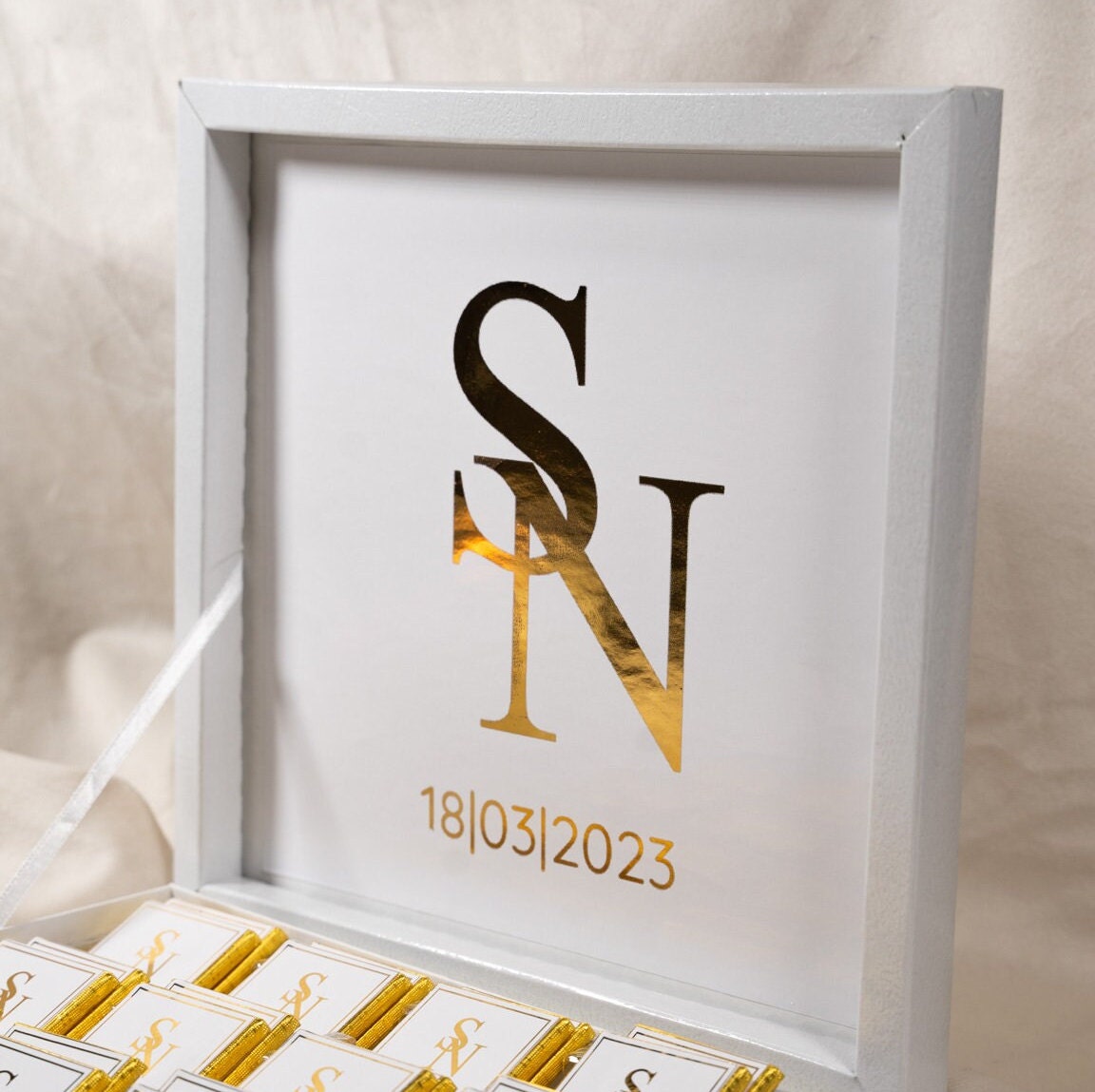 Schokobox mit Initialien