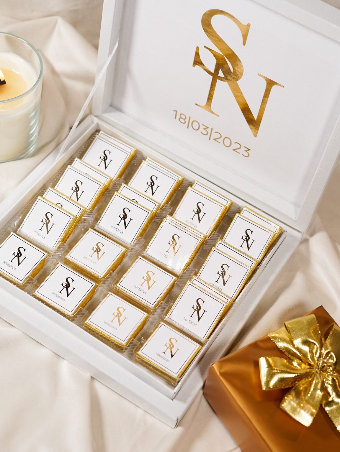 Schokobox mit Initialien