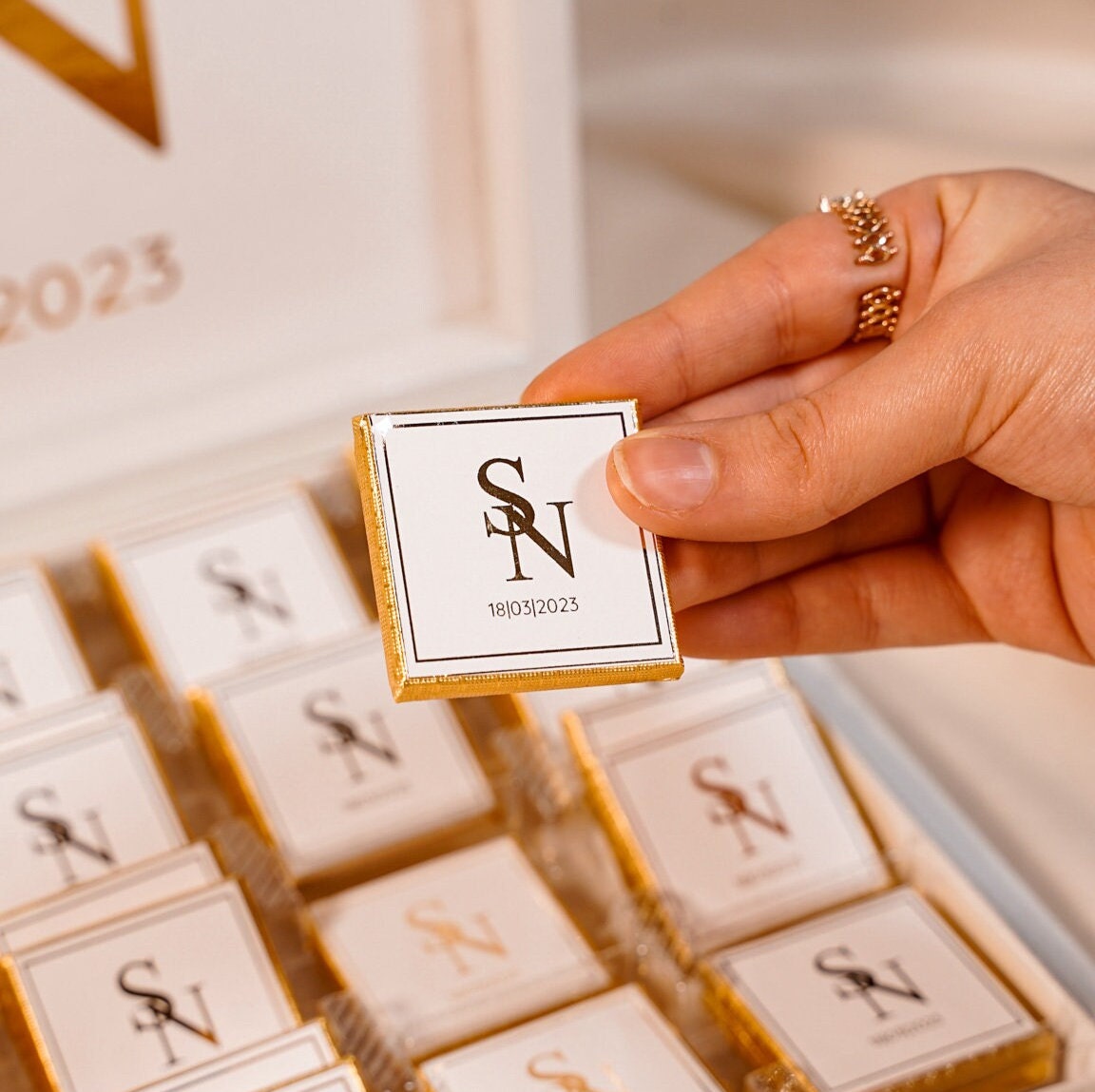 Schokobox mit Initialien