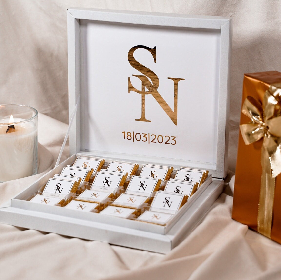 Schokobox mit Initialien