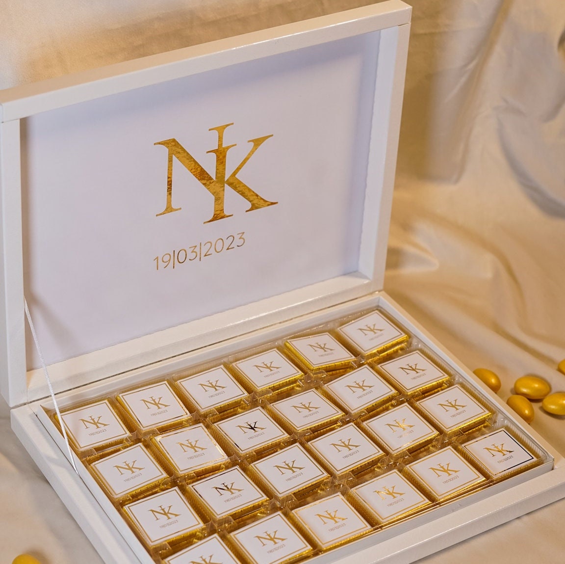 Schokobox mit Initialien