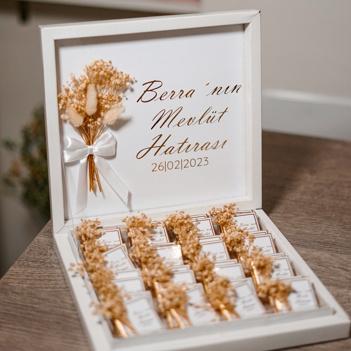 Schokobox mit Schleierkraut