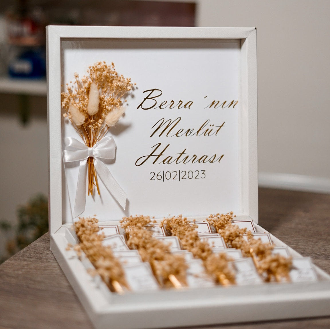 Schokobox mit Schleierkraut