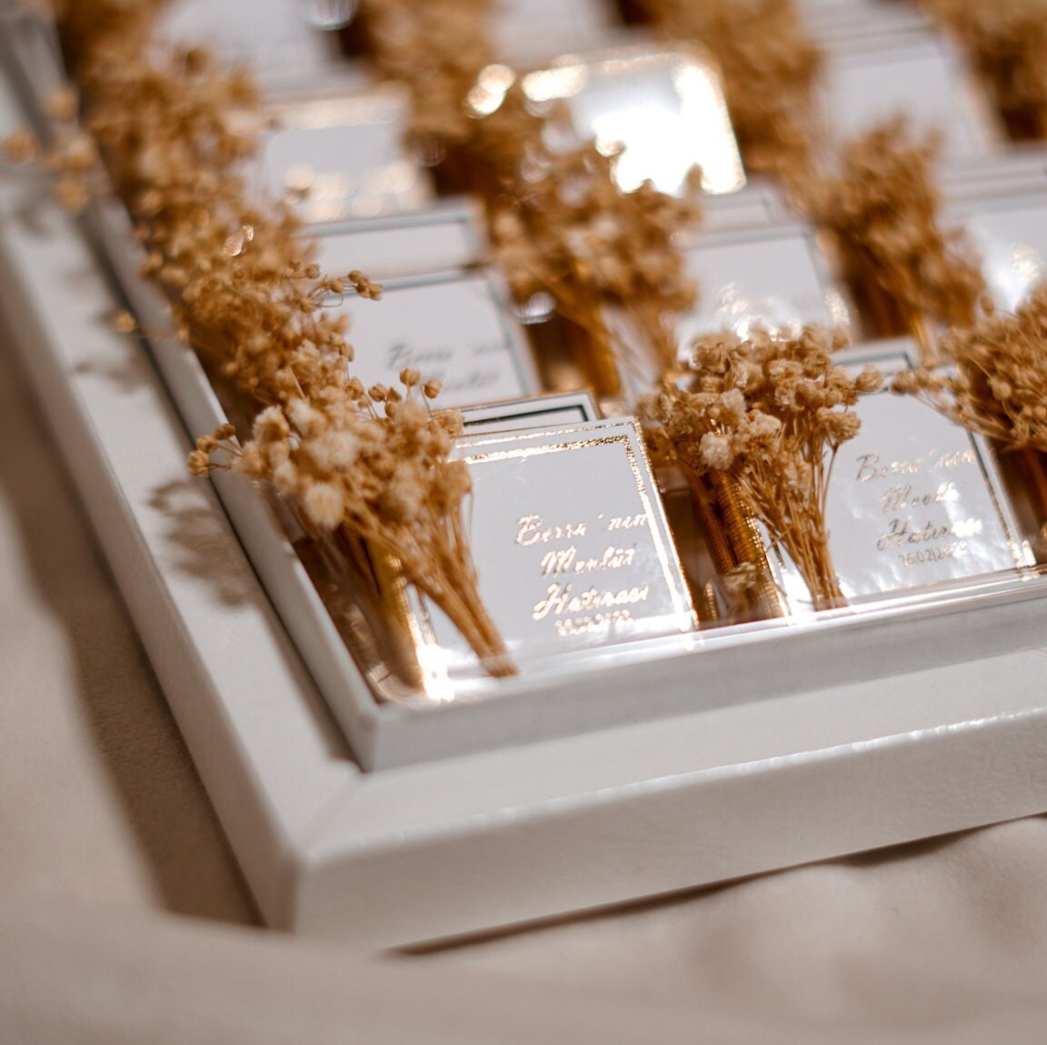 Schokobox mit Schleierkraut