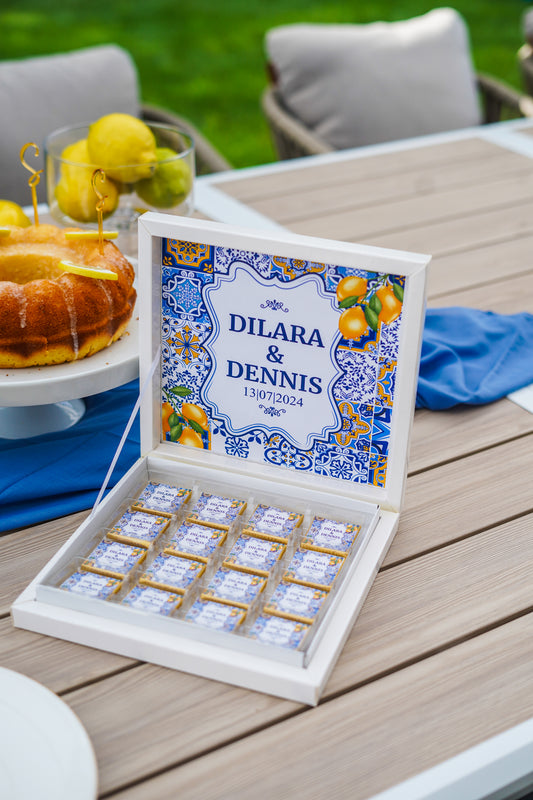 Boîte de chocolats style Positano