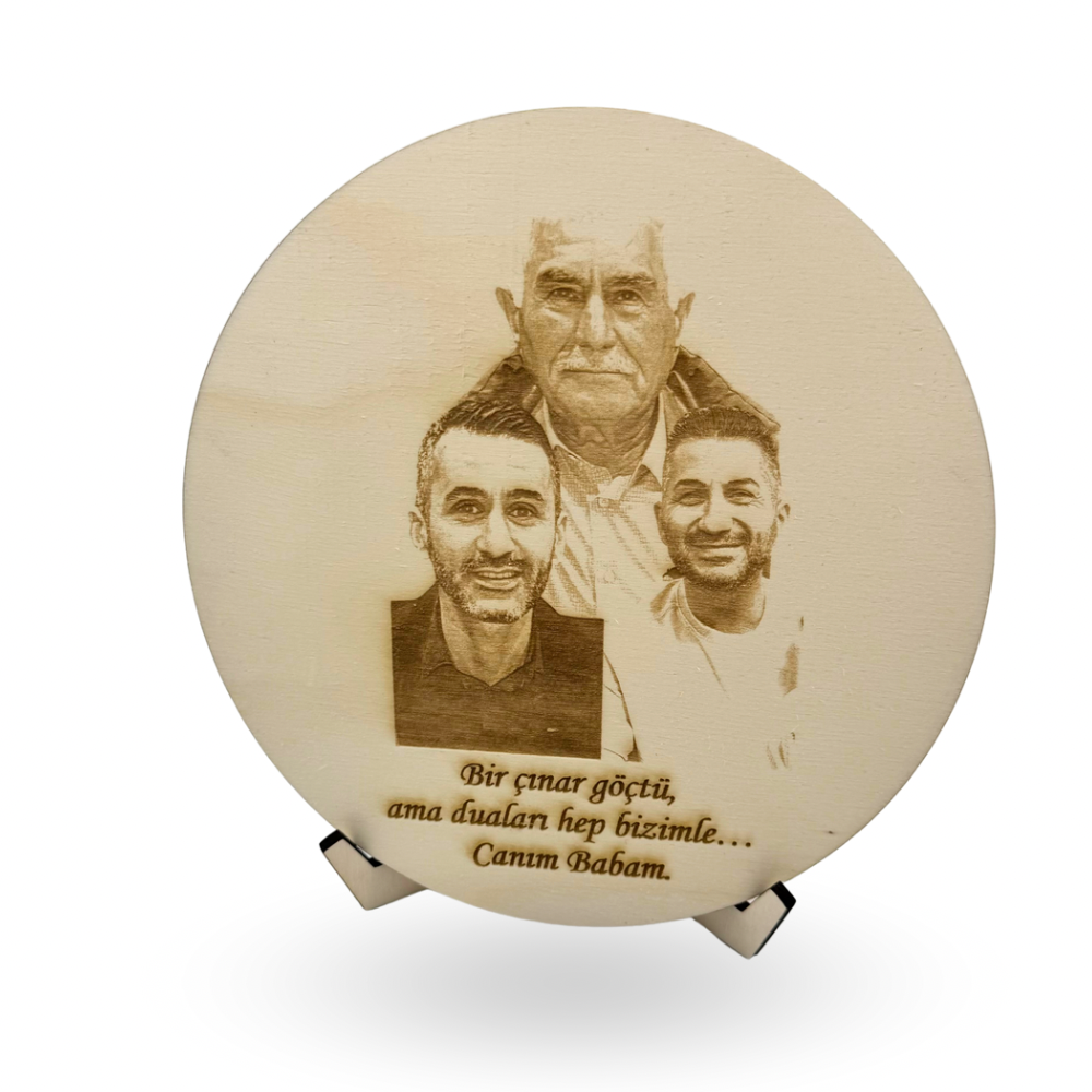Tableau en bois avec support