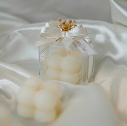 Bougies à bulles en cadeau pour les invités